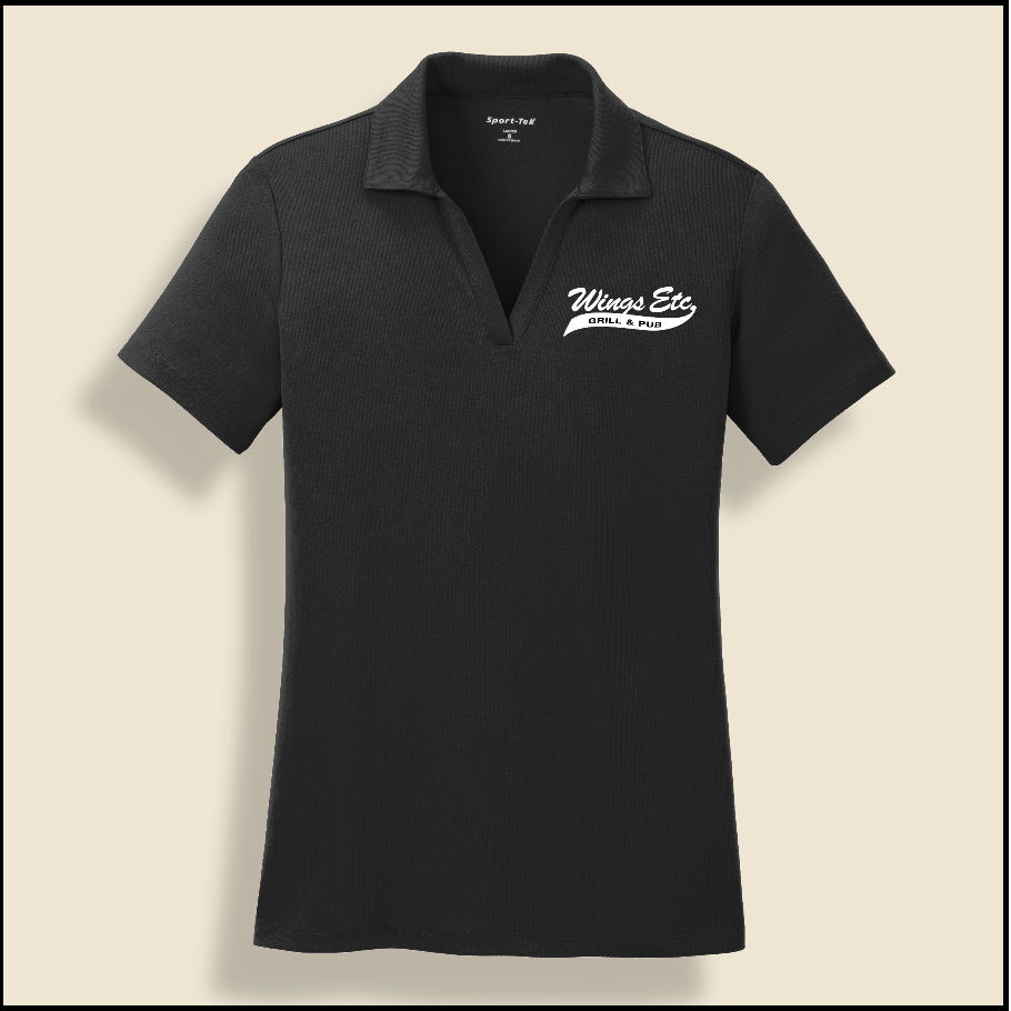 Black Ladies Wings Etc. 100% Poly/Mesh Sport Shirt